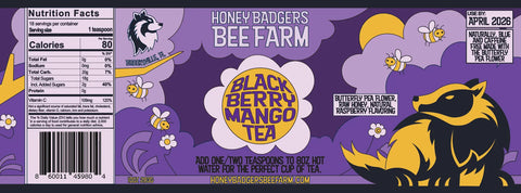 Blackberry Honey Tea Honey Badgers Bee Farm  All natural Tea