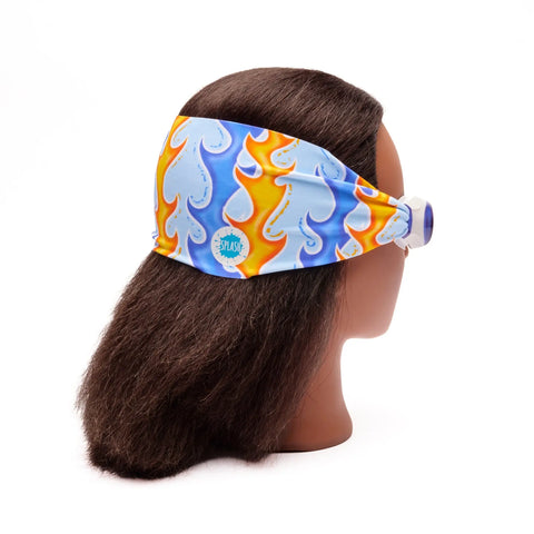 Blaze Blue Flame Print Swim Goggles – Tangle-Free Strap, Anti-Fog Lenses, One Size Fits Ages 3+ | Assembled In USA Splash Place  Swim Goggles