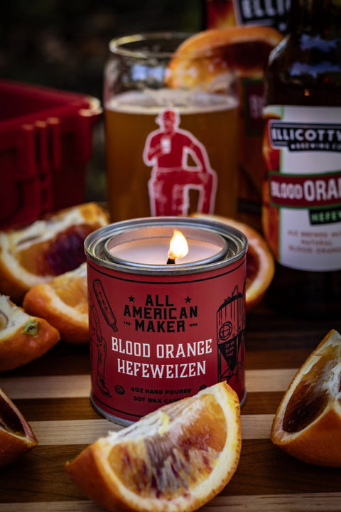 Blood Orange Hefeweizen Soy Candle 8oz – Handmade | Made in USA All American Maker 