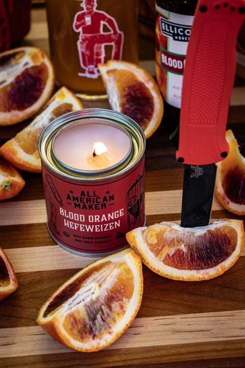 Blood Orange Hefeweizen Soy Candle 8oz – Handmade | Made in USA All American Maker 