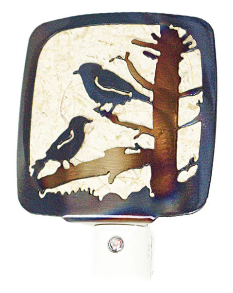 Blue Birds Silhouette Night Light – Handcrafted Rustic Home Accent | Made in USA Knights Home Decor  item