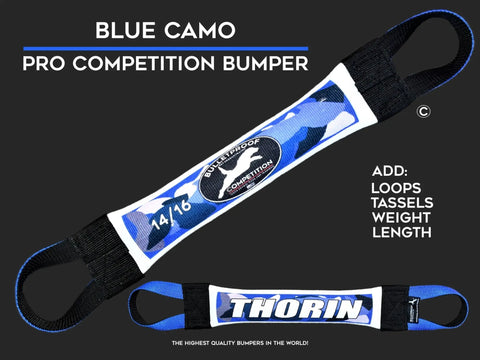 Blue Camo Weighted Dock Diving Tug – Durable Competition Bumper – Made in USA Bulletproof Pet Products Inc  DOCK TUG