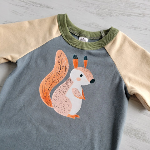 Blue - Kids Animals Tshirt - Organic American Made Cotton Adventure Clothes Company 