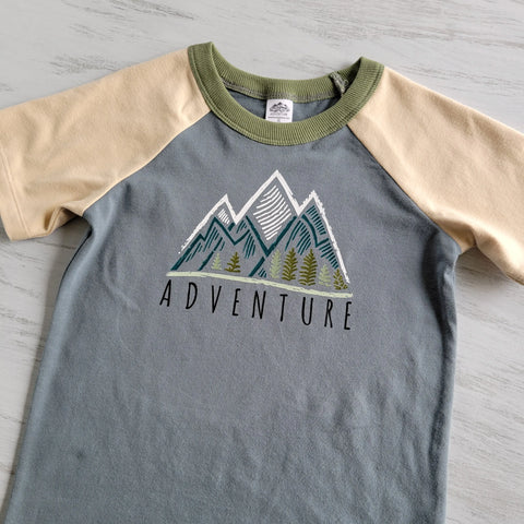 Blue - Kids Animals Tshirt - Organic American Made Cotton Adventure Clothes Company 