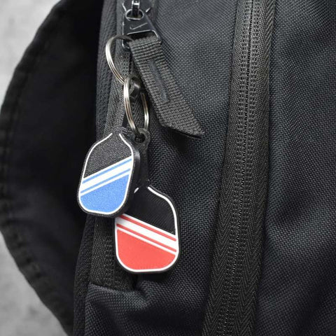 Blue Miniature Pickleball Paddle Keychain – Durable Design | Made in USA Chatelet Manufacturing 
