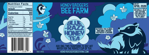 Blue Razz Honey Tea Honey Badgers Bee Farm  All natural Tea