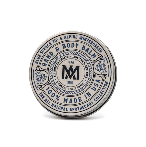 Blue Spruce Alpine Wintergreen Hand & Body Balm – Made in USA All American Maker 