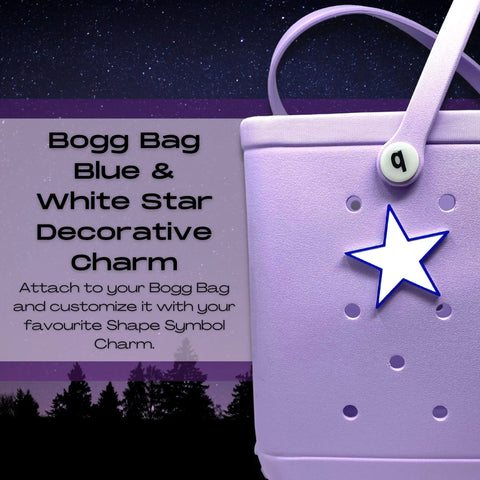 Blue White Star Charm for Tote Bags – Made in USA | Bogletts Chatelet Manufacturing 