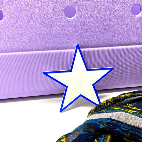 Blue White Star Charm for Tote Bags – Made in USA | Bogletts Chatelet Manufacturing 