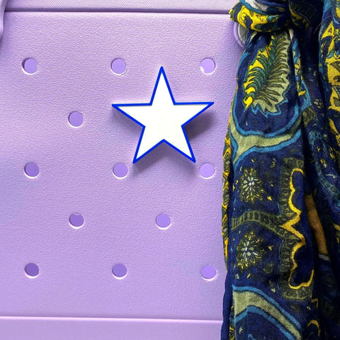 Blue White Star Charm for Tote Bags – Made in USA | Bogletts Chatelet Manufacturing 