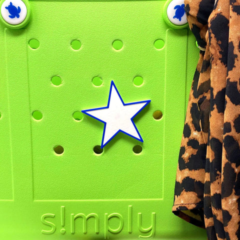 Blue White Star Charm for Tote Bags – Made in USA | Bogletts Chatelet Manufacturing 