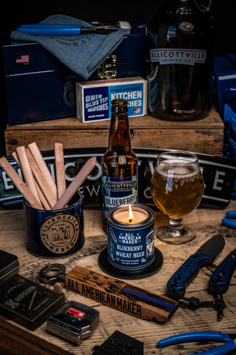 Blueberry Wheat Beer Candle All American Maker 