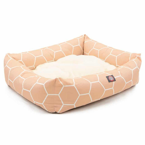 Hexo Shapes Plush Dog Bed – Luxe Bagel Style | Made in USA – San Antonio Texas Majestic Pet 