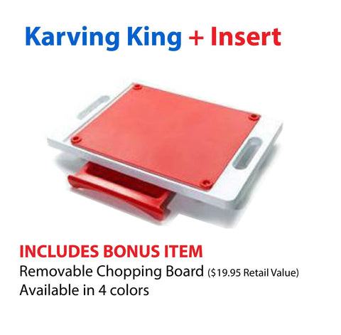 Dripless 2-in-1 Cutting Board System – Removable Tray – Made in USA Karving King 