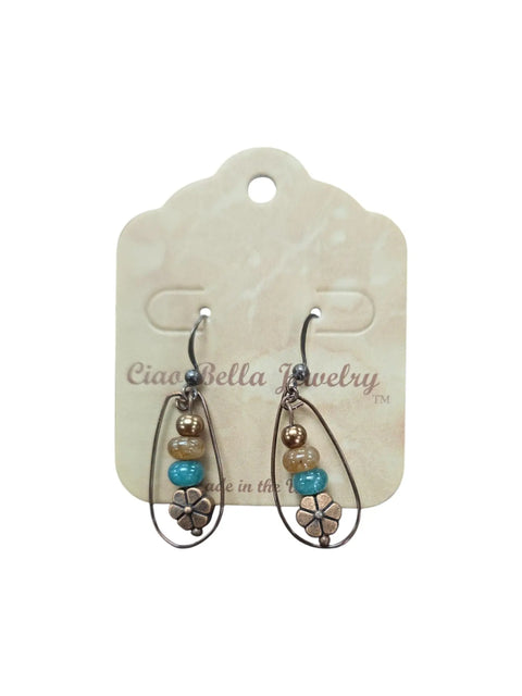 Bohemian Style Copper Dangle Earrings With Genuine Agate Stones – Lightweight Artisan Jewelry | Made in USA Michelle Marie Boutique  Earrings