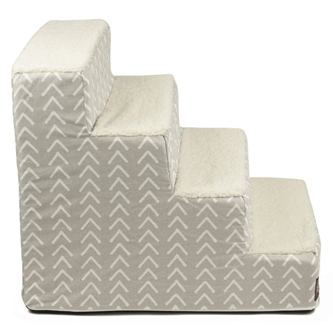 Boho Arrow 4-Step Pet Stairs – Soft Cushioned Steps for Dogs and Cats | Made in USA Majestic Pet