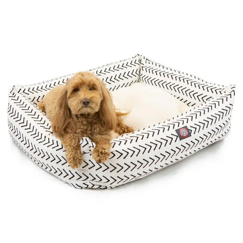 Boho Arrow Plush Pet Bed – Luxurious Cozy Dog and Cat Lounger | Made in USA Majestic Pet