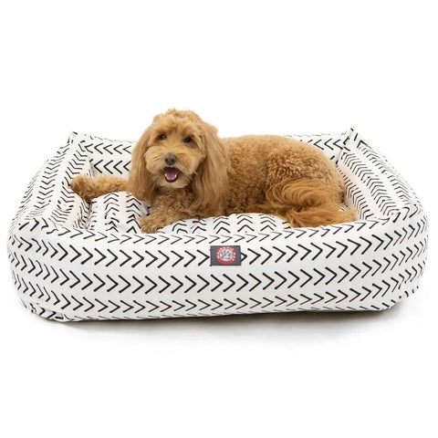 Boho Arrow Plush Pet Bed – Luxurious Cozy Dog and Cat Lounger | Made in USA Majestic Pet
