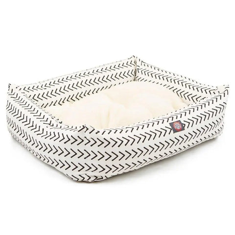 Boho Arrow Plush Pet Bed – Luxurious Cozy Dog and Cat Lounger | Made in USA Majestic Pet