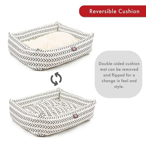 Boho Arrow Plush Pet Bed – Luxurious Cozy Dog and Cat Lounger | Made in USA Majestic Pet