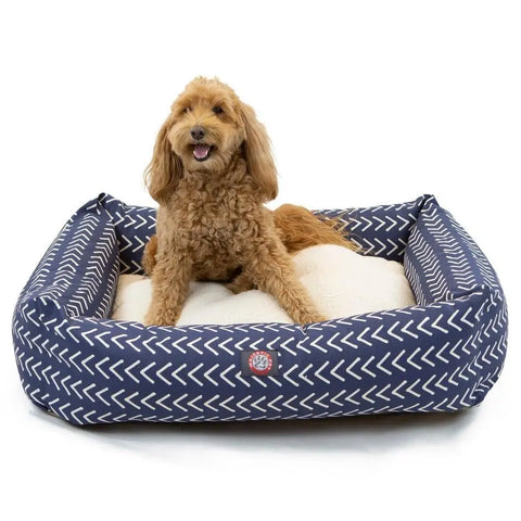 Boho Arrow Plush Pet Bed – Luxurious Cozy Dog and Cat Lounger | Made in USA Majestic Pet
