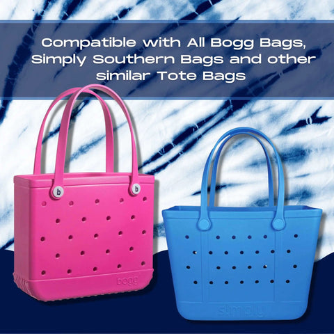 The FRESHe BOGLETS Boy Mom Charm by Chatelet Manufacturing, in teal and white, decorates and customizes your tote. Compatible with Bogg Bags and more for a personalized touch.