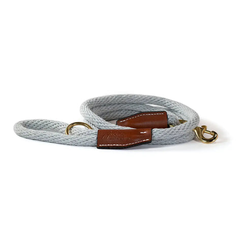 Braided Cotton Rope Dog Leash – Soft Durable Pet Leash with Leather Accents | Made in USA Auburn Leathercrafters  item