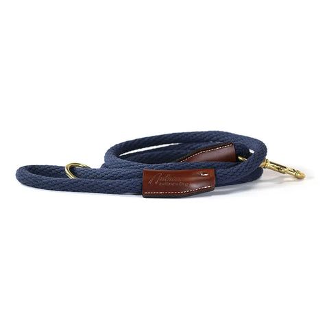 Braided Cotton Rope Dog Leash – Soft Durable Pet Leash with Leather Accents | Made in USA Auburn Leathercrafters  item