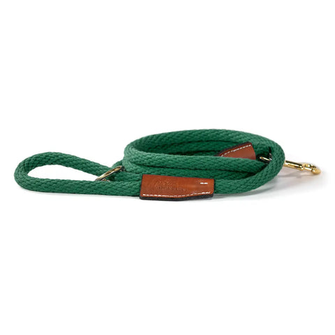 Braided Cotton Rope Dog Leash – Soft Durable Pet Leash with Leather Accents | Made in USA Auburn Leathercrafters  item