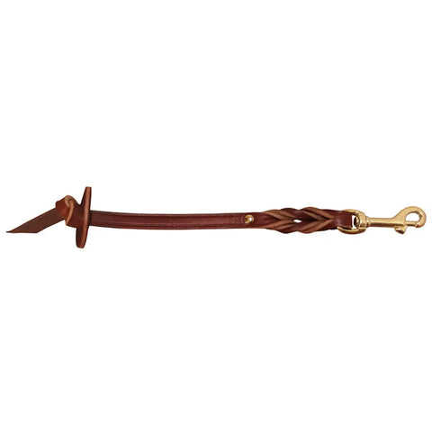 Braided Leather Dog Training Tab – 12 Inch Correction Pull Strap in Burgundy or Black | Made in USA Auburn Leathercrafters  item
