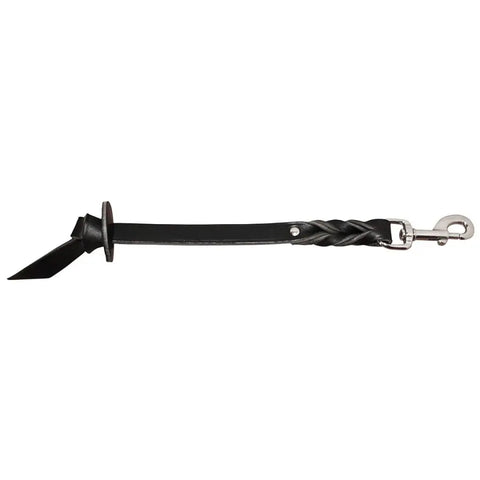 Braided Leather Dog Training Tab – 12 Inch Correction Pull Strap in Burgundy or Black | Made in USA Auburn Leathercrafters  item
