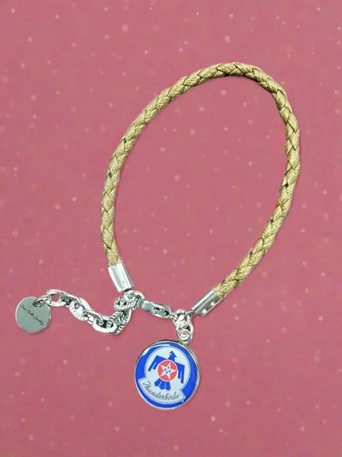 Braided Leather Military Charm Bracelet 7-8.25 Inch Adjustable – Veteran Gift | Made in USA Michelle Marie Boutique  Bracelet