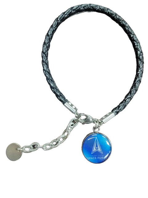 Braided Leather Military Charm Bracelet 7-8.25 Inch Adjustable – Veteran Gift | Made in USA Michelle Marie Boutique  Bracelet