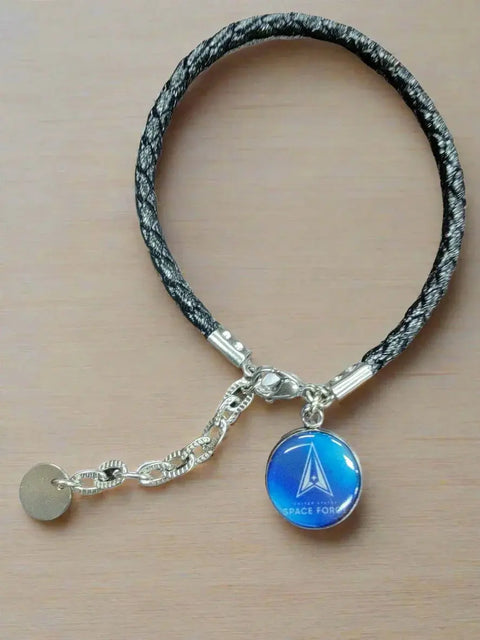 Braided Leather Military Charm Bracelet 7-8.25 Inch Adjustable – Veteran Gift | Made in USA Michelle Marie Boutique  Bracelet