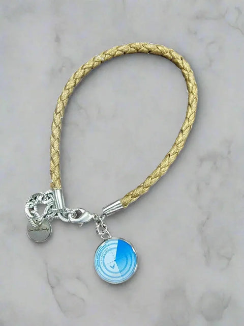 Braided Leather Military Charm Bracelet 7-8.25 Inch Adjustable – Veteran Gift | Made in USA Michelle Marie Boutique  Bracelet