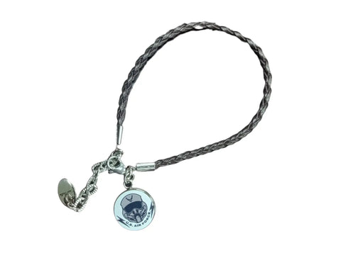 Braided Leather Military Charm Bracelet 7-8.25 Inch Adjustable – Veteran Gift | Made in USA Michelle Marie Boutique  Bracelet