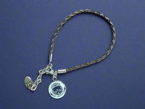 Braided Leather Military Charm Bracelet 7-8.25 Inch Adjustable – Veteran Gift | Made in USA Michelle Marie Boutique  Bracelet