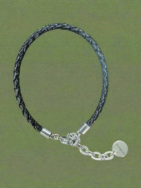 Braided Leather Military Charm Bracelet 7-8.25 Inch Adjustable – Veteran Gift | Made in USA Michelle Marie Boutique  Bracelet