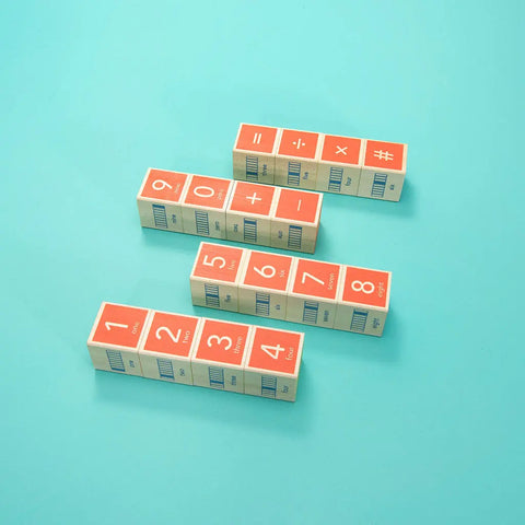 Braille Math Learning Blocks Set 16 Pc – 1.75 Inch Wooden Cubes for Kids | Uncle Goose Made in USA Uncle Goose  Abilities