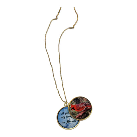 Brain Cancer Awareness Cardinal Memorial Necklace – Custom Photo Locket Pendant 16 Inch Chain | Made in USA Michelle Marie Boutique  Necklaces