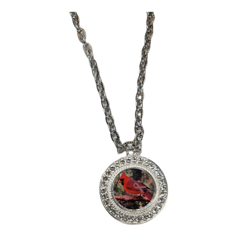 Brain Cancer Awareness Cardinal Memorial Necklace – Custom Photo Locket Pendant 16 Inch Chain | Made in USA Michelle Marie Boutique  Necklaces