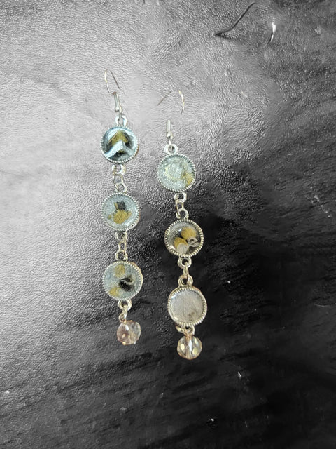 Brain Cancer Awareness Drop Earrings – Go Gray Resin Design | Handmade in USA Michelle Marie Boutique 