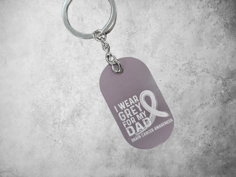 Brain Cancer Awareness Keychain – Go Gray Supporter Gift – Handmade Awareness Accessory | Made in USA Michelle Marie Boutique  Keychains
