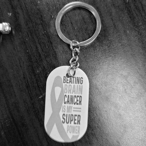 Brain Cancer Awareness Keychain – Go Gray Supporter Gift – Handmade Awareness Accessory | Made in USA Michelle Marie Boutique  Keychains