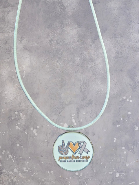 Brain Cancer Awareness Necklace – Adjustable Chain With Pendant | Made in USA Charity Jewelry Michelle Marie Boutique  Necklaces