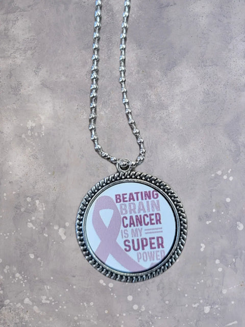 Brain Cancer Awareness Pendant Necklace – Go Gray Charity Jewelry | Made in USA Support Gift Michelle Marie Boutique  Necklaces