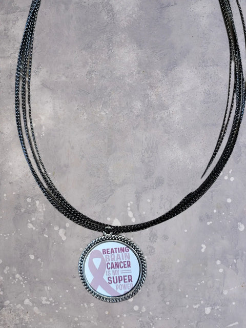 Brain Cancer Awareness Pendant Necklace – Go Gray Charity Jewelry | Made in USA Support Gift Michelle Marie Boutique  Necklaces