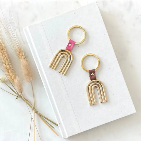 Brass Arco Key Ring – Handcrafted Art Deco Accessory | Made in USA Sarah Cecelia  KEY RINGS