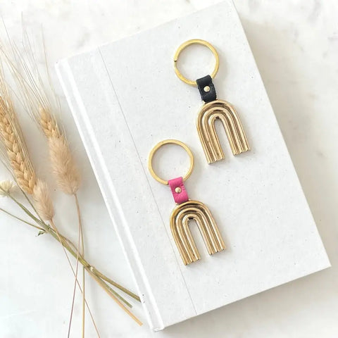 Brass Arco Key Ring – Handcrafted Art Deco Accessory | Made in USA Sarah Cecelia  KEY RINGS