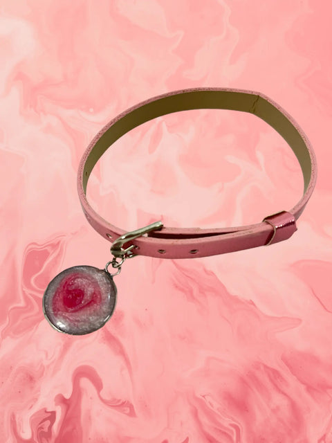 Breast Cancer Awareness Adjustable Buckle Bracelet – Resin Marble Charm Pink Band | Made in USA by Michelle Marie Boutique Michelle Marie Boutique  Bracelets